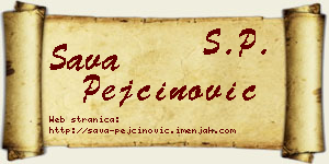 Sava Pejčinović vizit kartica